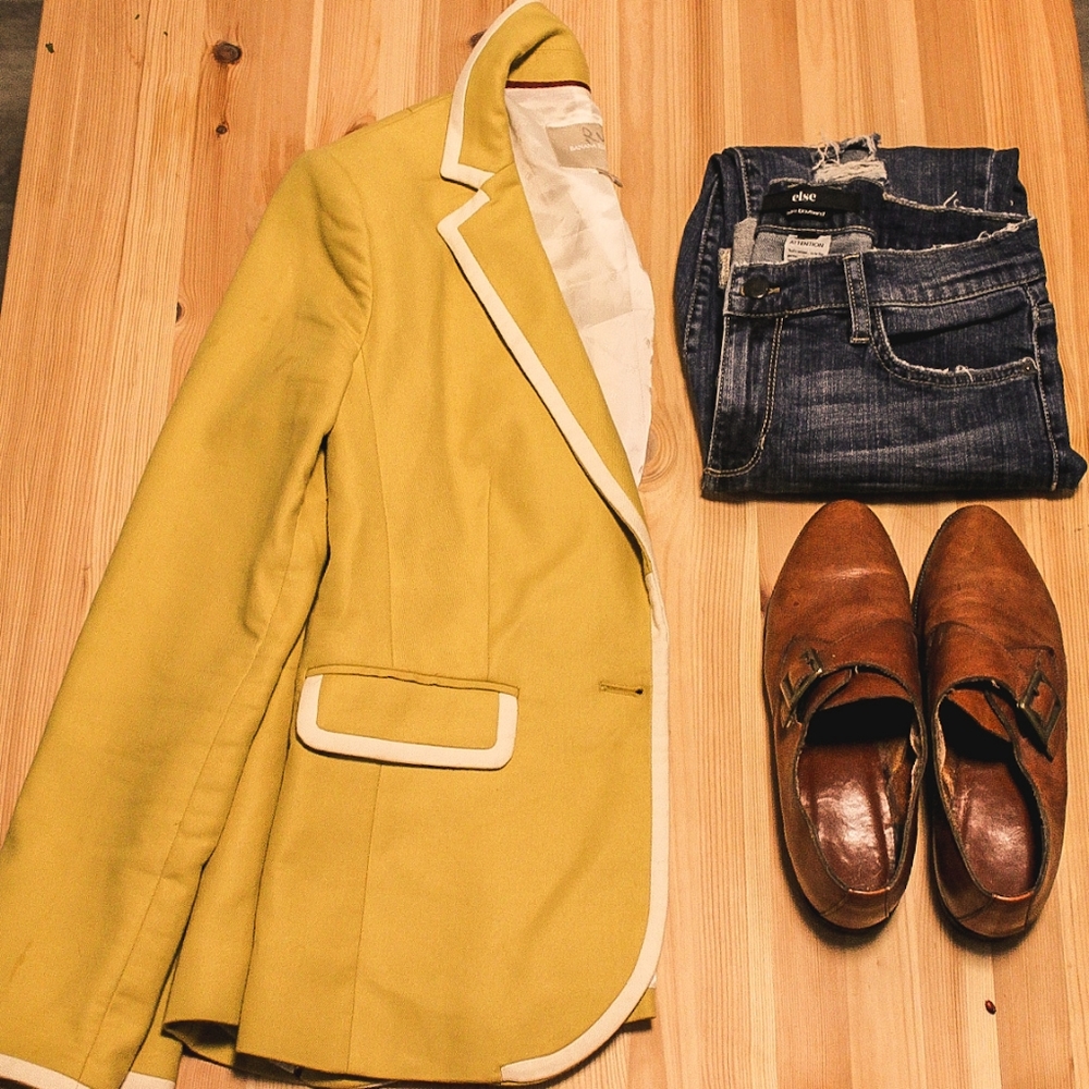Banana Republic Yellow Blazer